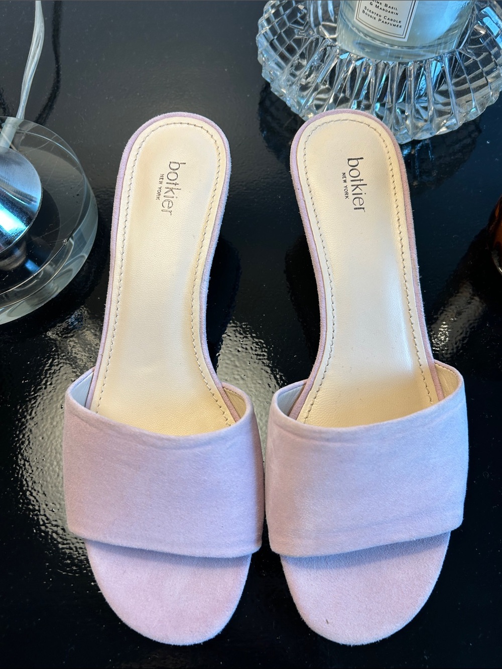 Botkier Lilac Suede Slide “Carlie” Mules NWT Size 7